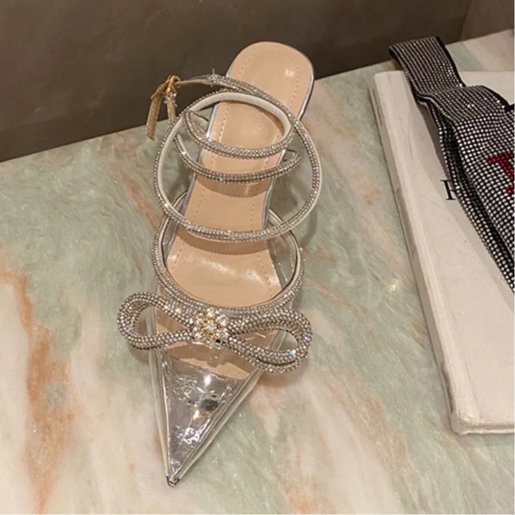 Butterfly-Knot Crystal High Heels