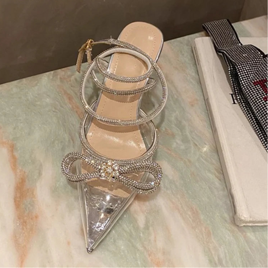 Butterfly-Knot Crystal High Heels