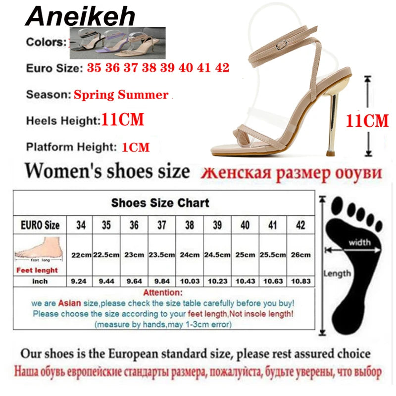 Summer Transparent High Heel Sandals